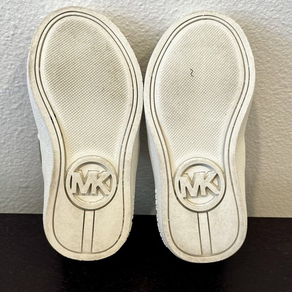 Michael Kors Toddler Girls Jem Square Sneakers in Silver-Gold Size 6 - Picture 16 of 16
